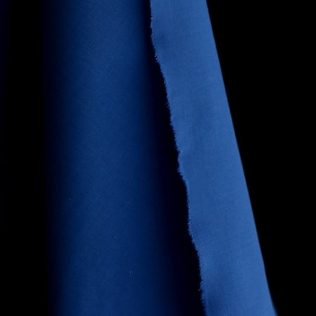 Voile de coton organique uni coloris bleu cobalt Voile de coton organique uni coloris bleu cobalt