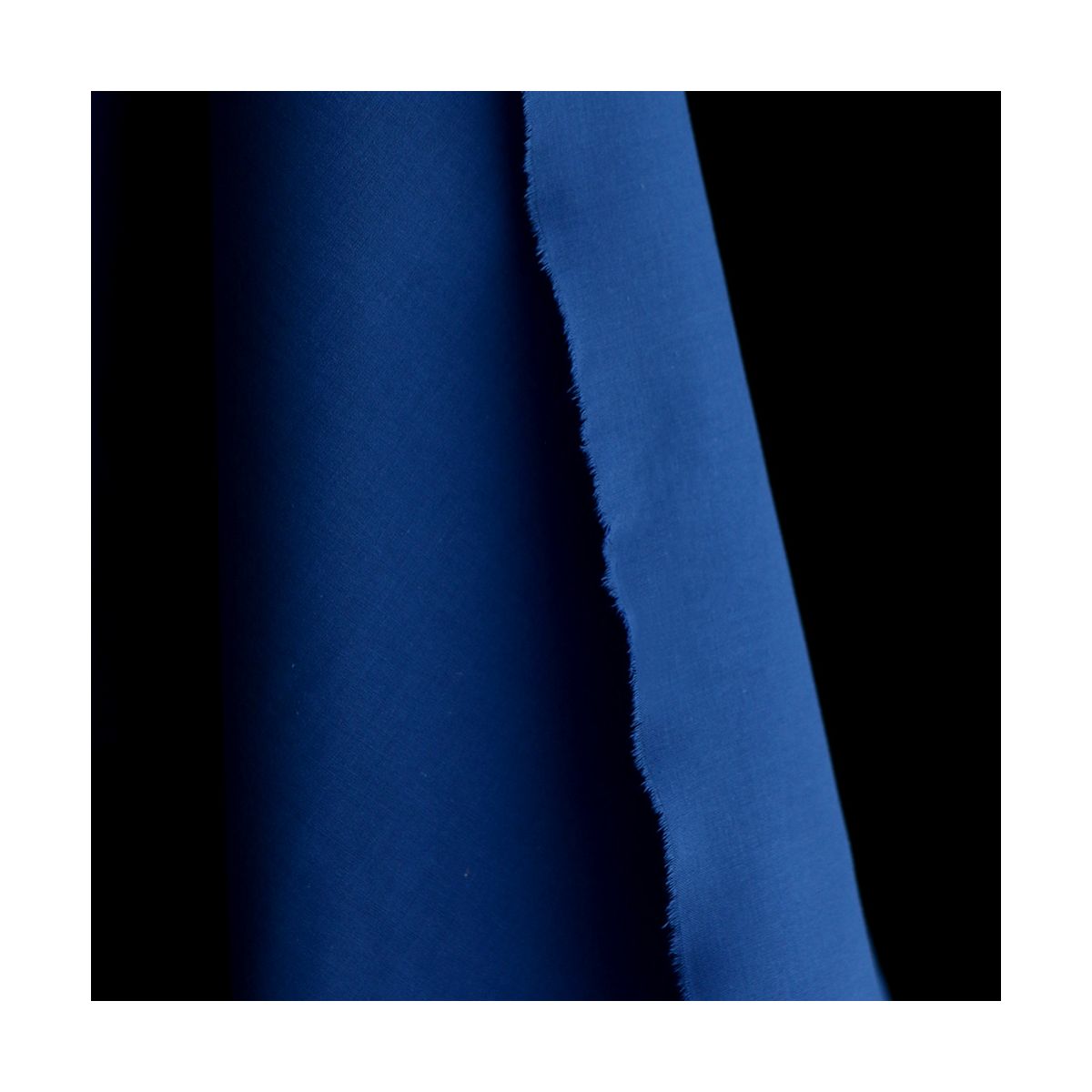 Voile de coton organique uni coloris bleu cobalt Voile de coton organique uni coloris bleu cobalt