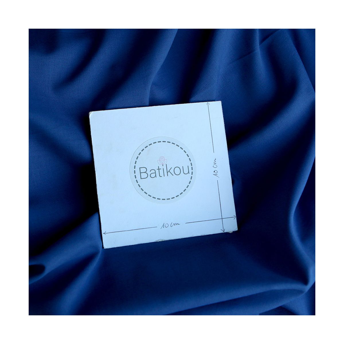 Voile de coton organique uni coloris bleu cobalt Voile de coton organique uni coloris bleu cobalt