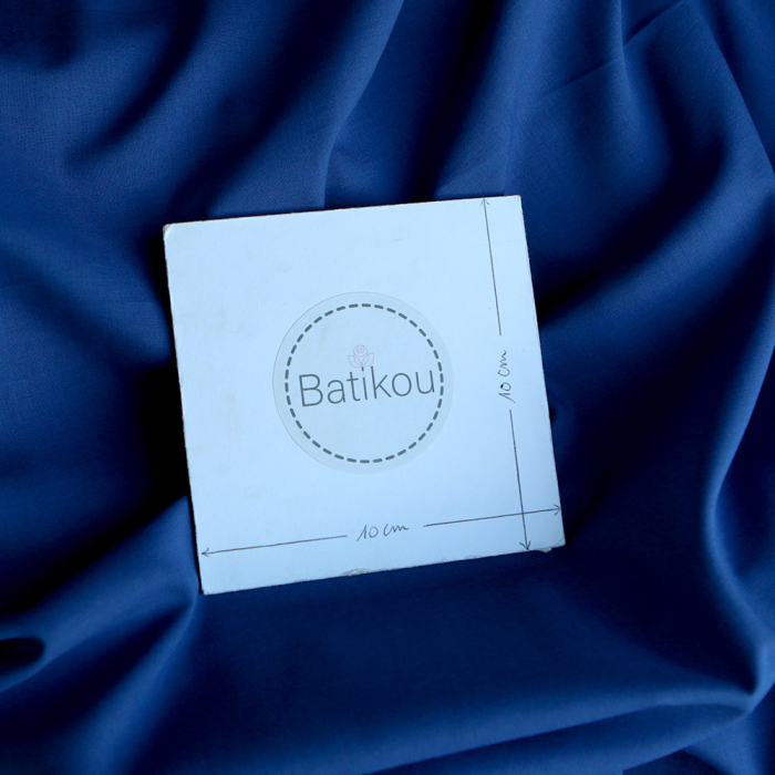 Voile de coton organique uni coloris bleu cobalt