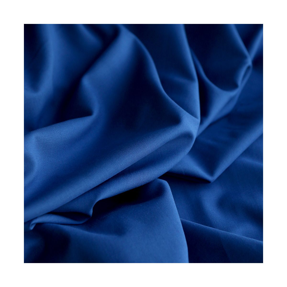 Voile de coton organique uni coloris bleu cobalt Voile de coton organique uni coloris bleu cobalt