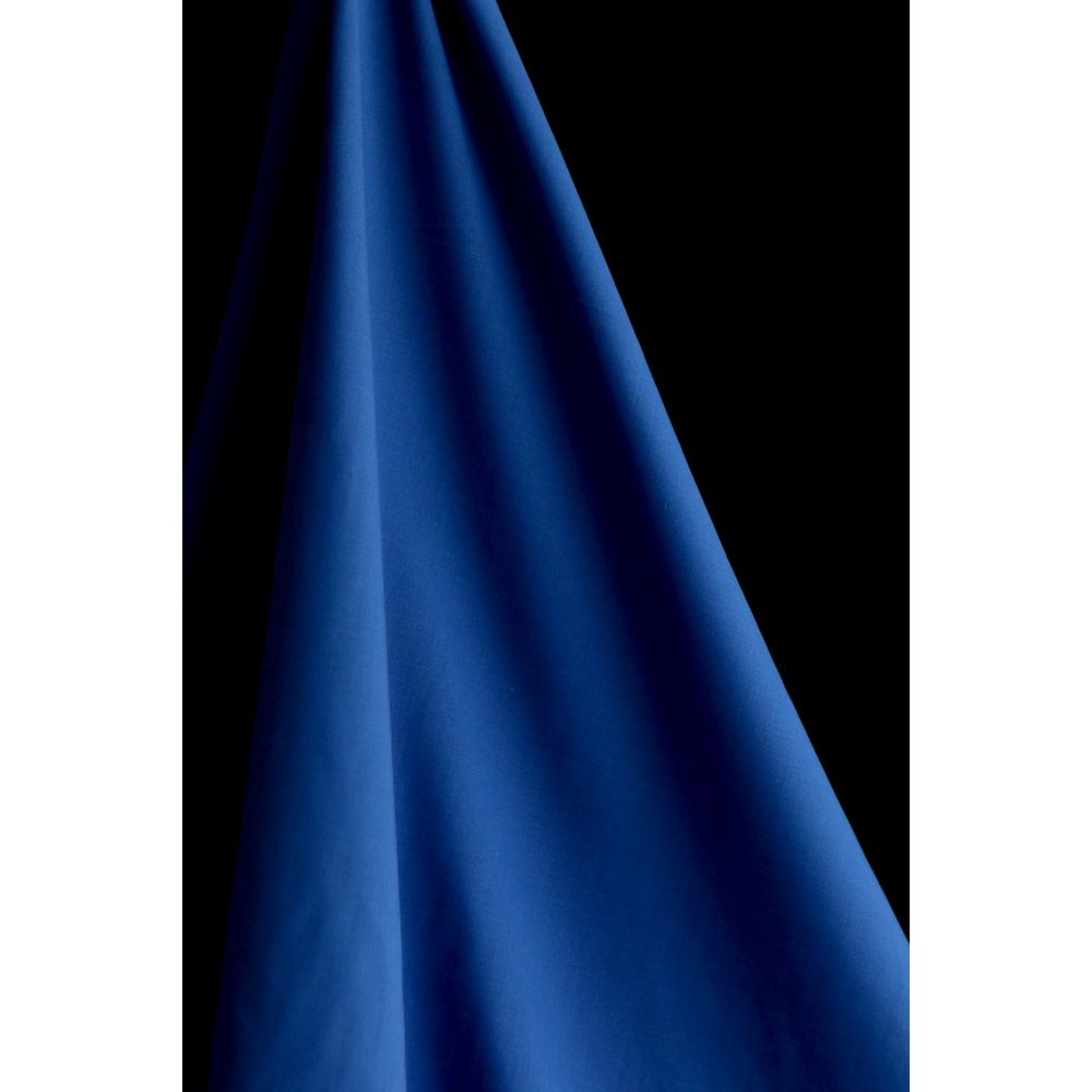 Voile de coton organique uni coloris bleu cobalt