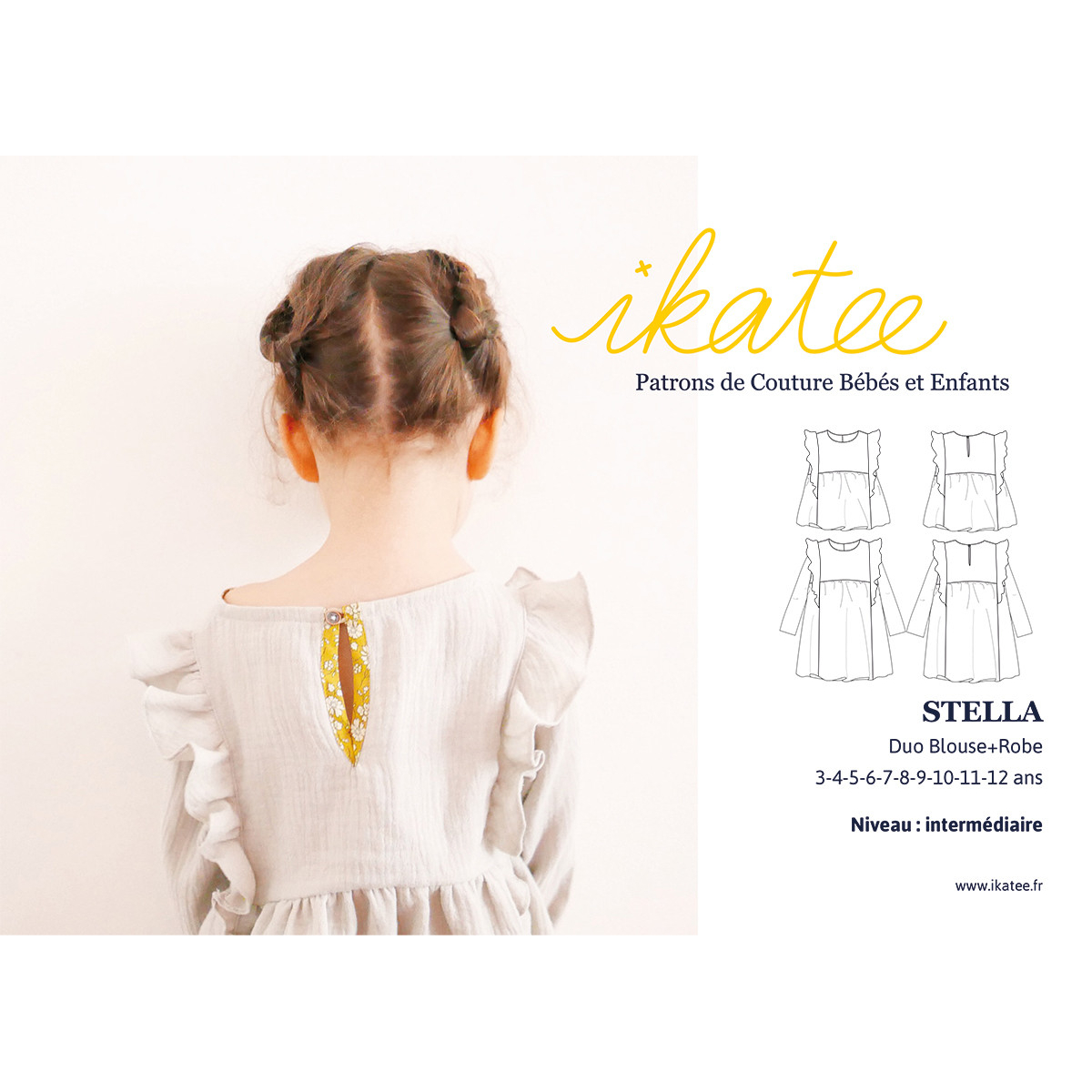 Pochette patron Ikatee STELLA kids 3A-12A Pochette patron Ikatee STELLA kids 3A-12A