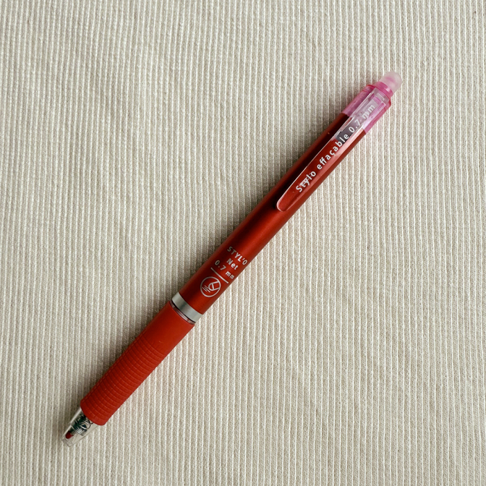 Stylo à friction effaçable à la chaleur 7mm Rouge