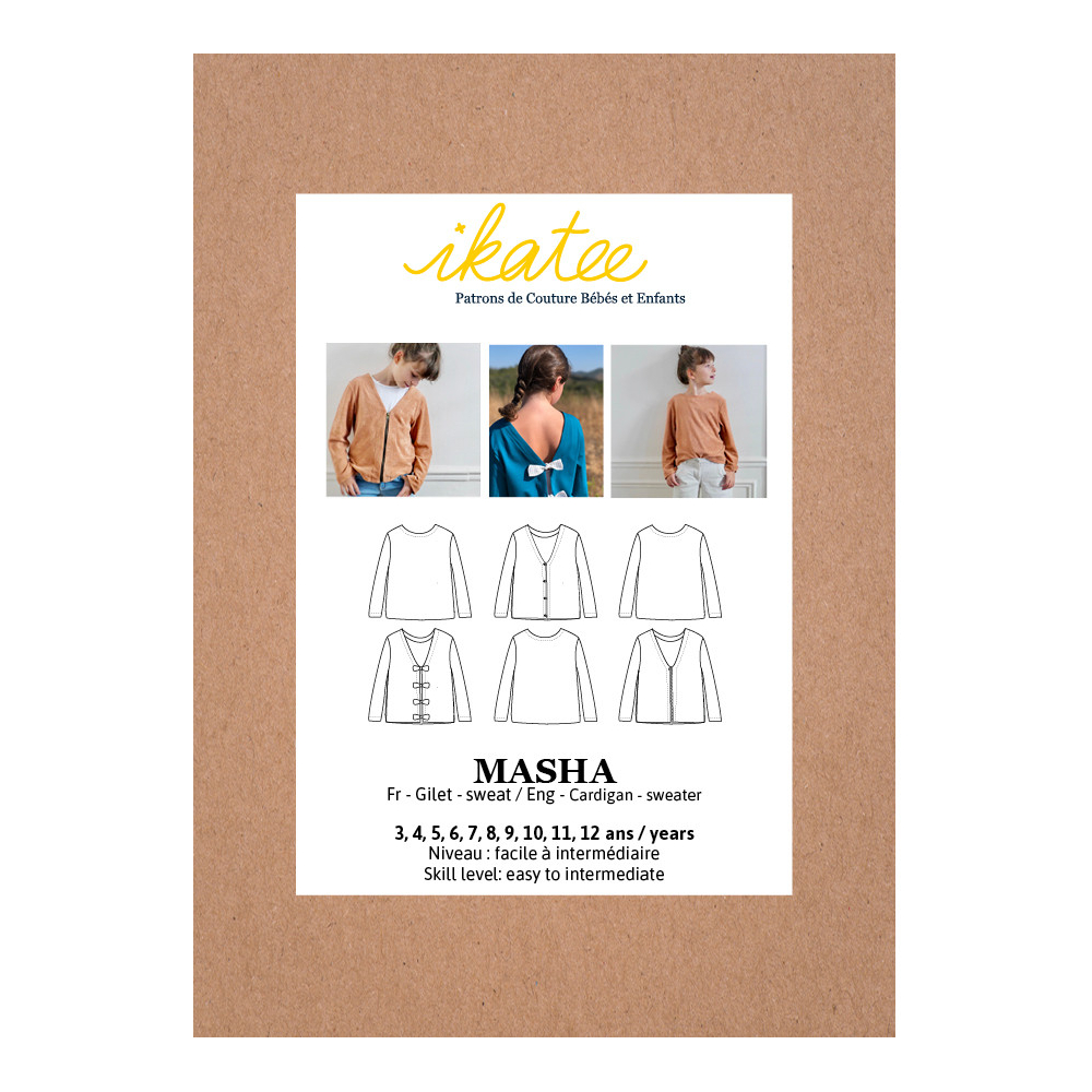Pochette patron Ikatee MASHA kids 3A-12A