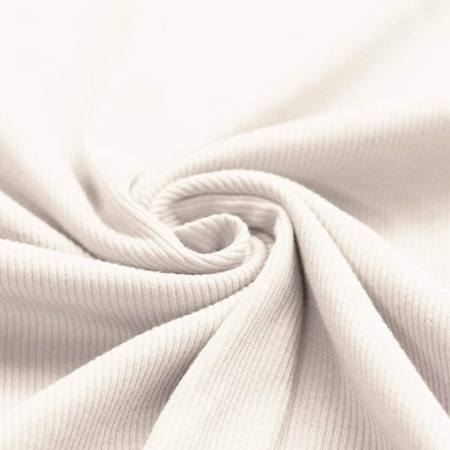 Jersey coton côtes fines coloris lait
