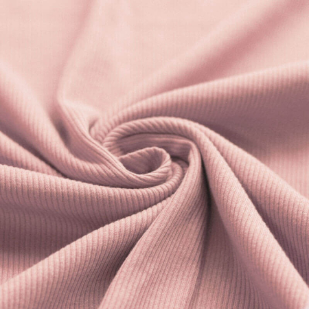 Jersey coton côtes fines coloris rose nude Jersey coton côtes fines coloris rose nude