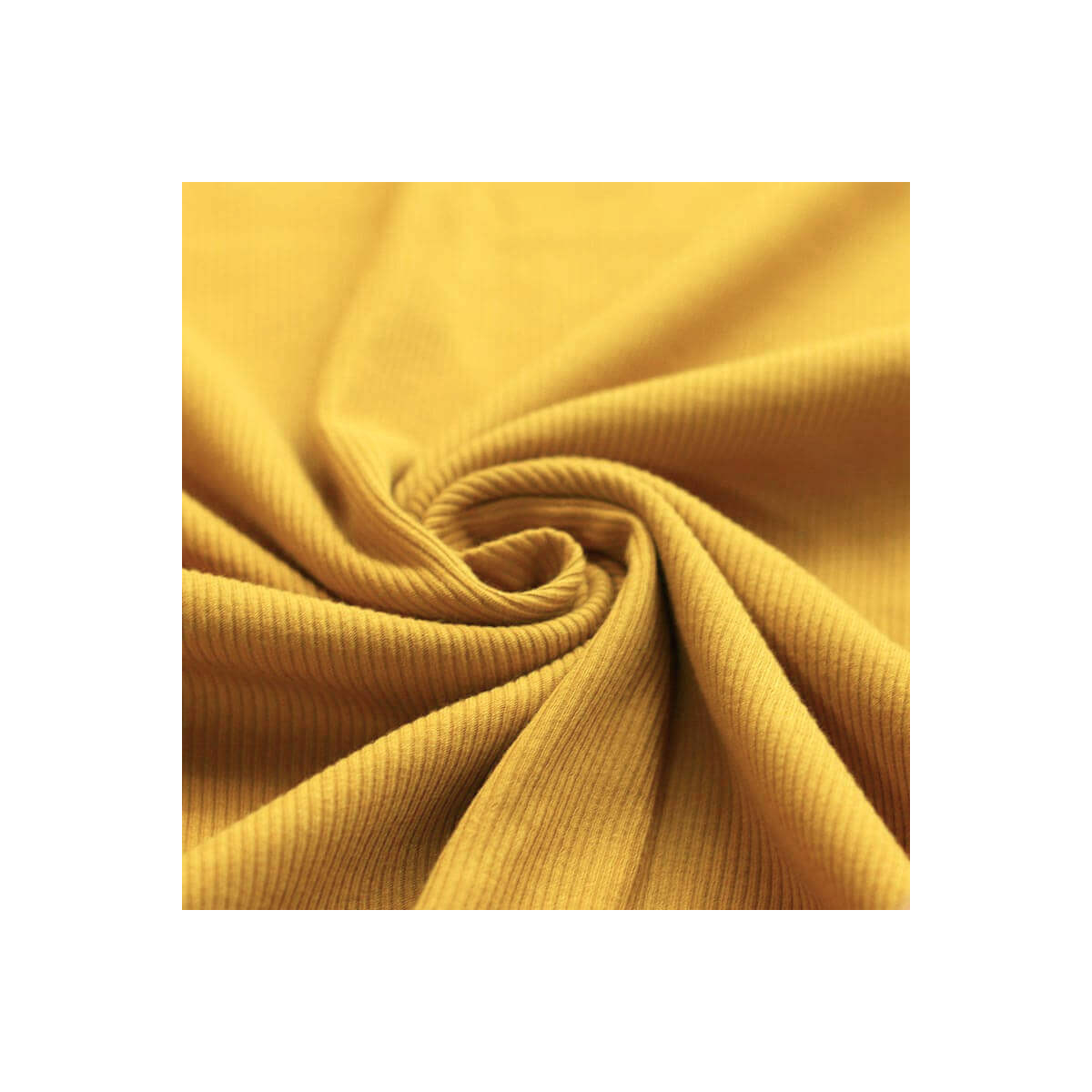 Jersey coton côtes fines coloris moutarde Jersey coton côtes fines coloris moutarde