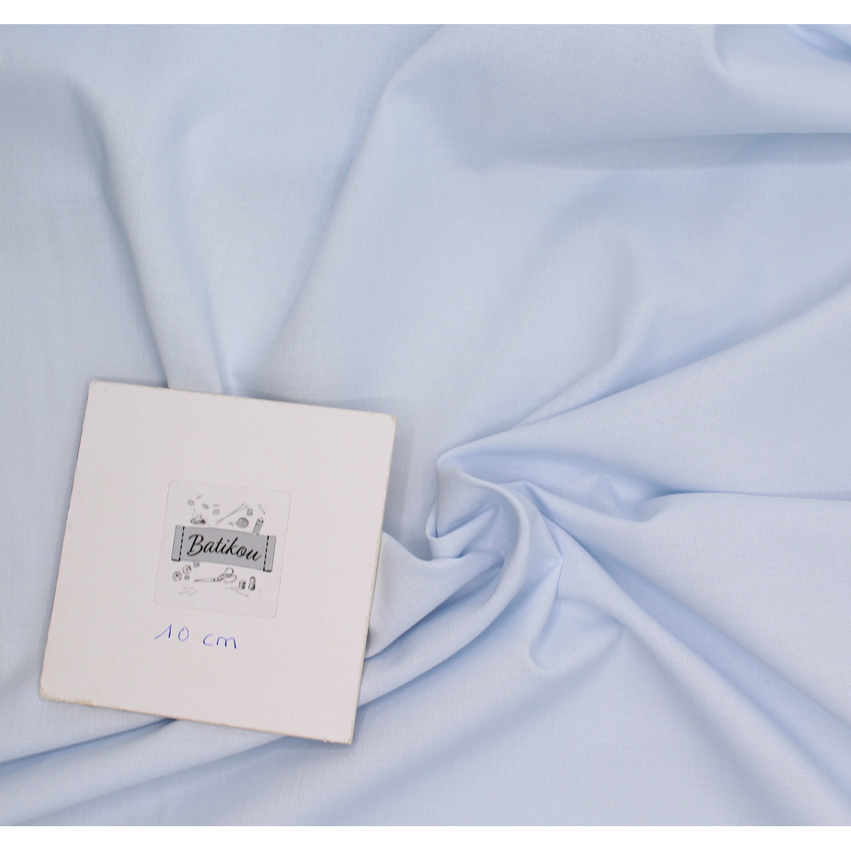 Popeline de coton douce SWEET uni bleu poudré Popeline de coton douce SWEET uni bleu poudré