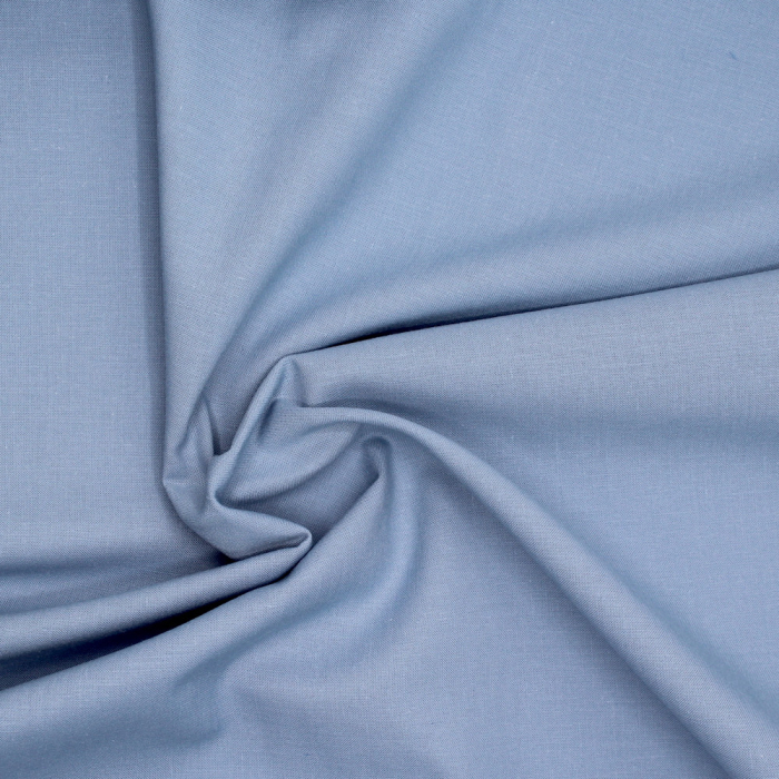 Popeline de coton douce qualité SWEET coloris uni bleu porcelaine