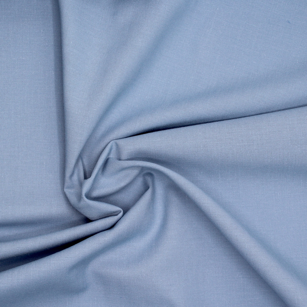 Popeline de coton douce qualité SWEET coloris uni bleu porcelaine