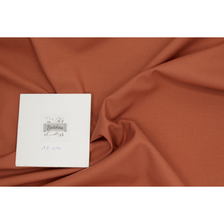 Popeline de coton douce qualité SWEET coloris uni écureuil