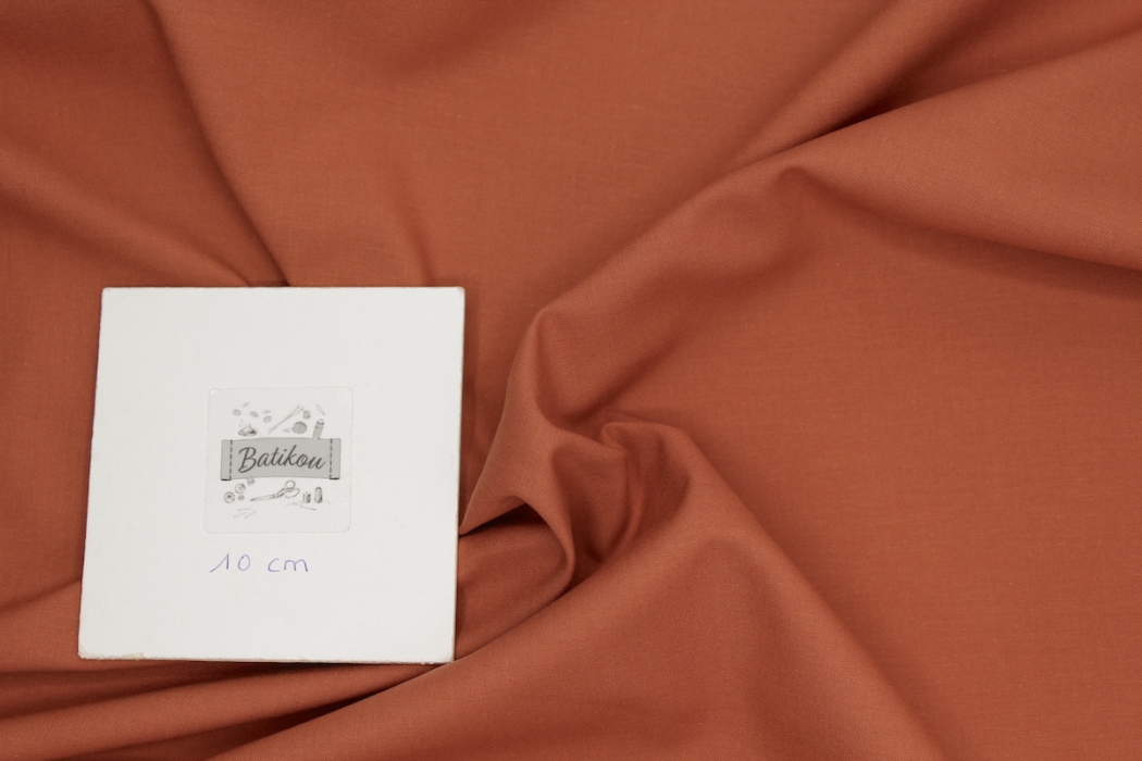 Popeline de coton douce qualité SWEET coloris uni écureuil