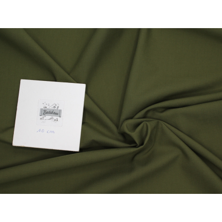 Popeline de coton douce qualité SWEET coloris uni olive Popeline de coton douce qualité SWEET coloris uni olive