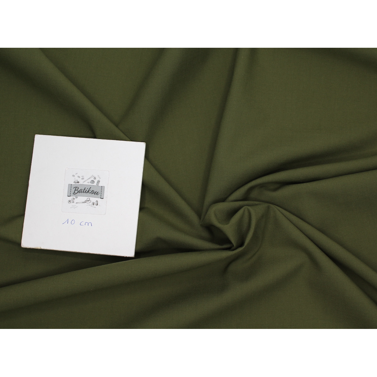 Popeline de coton douce qualité SWEET coloris uni olive