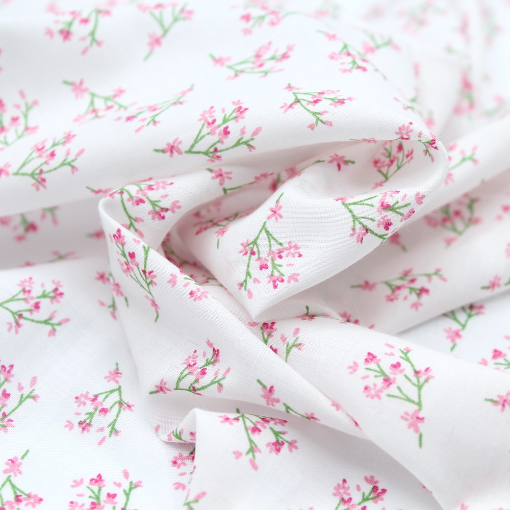 Batiste de coton bio SILKYNE à imprimé fleuri