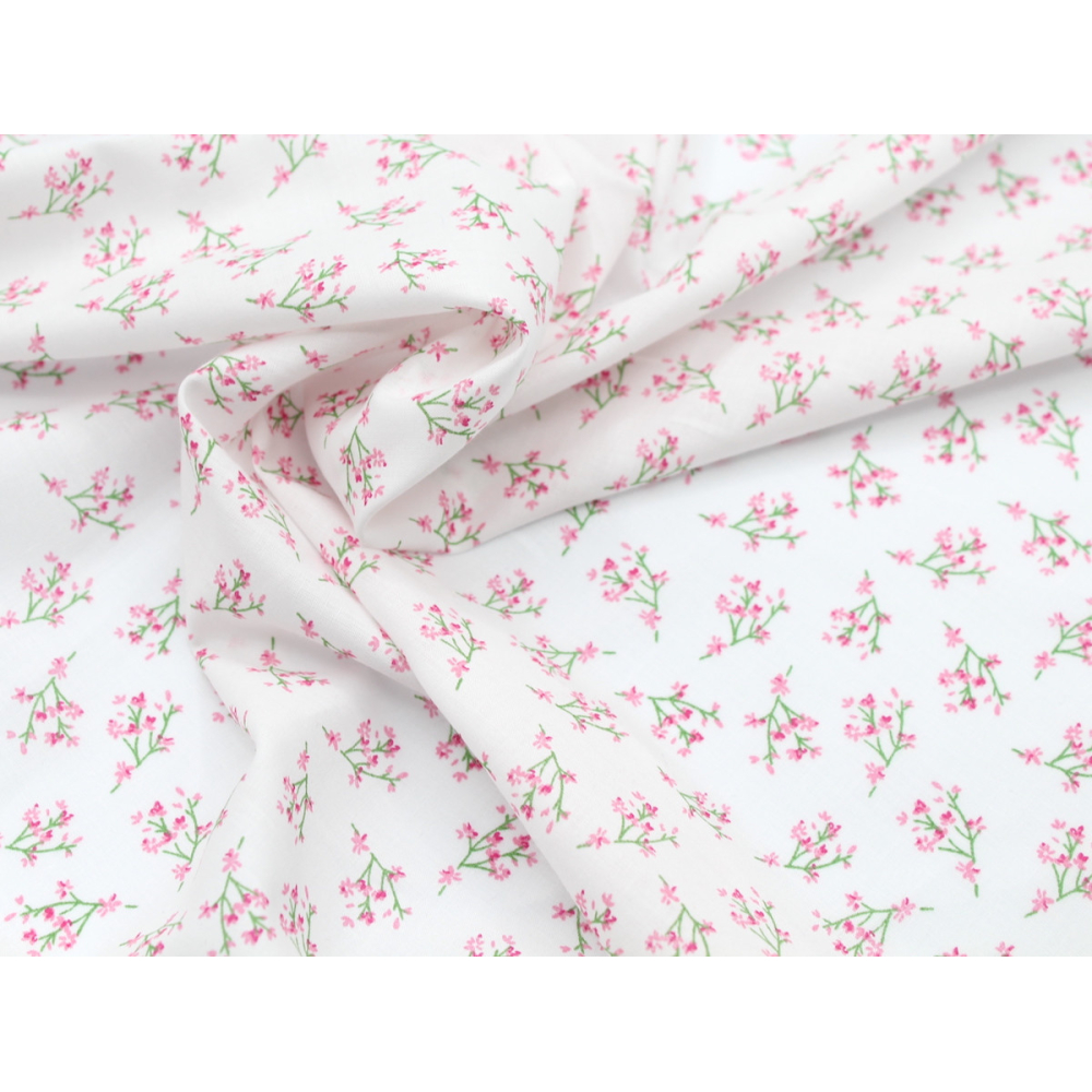 Batiste de coton bio SILKYNE à imprimé fleuri