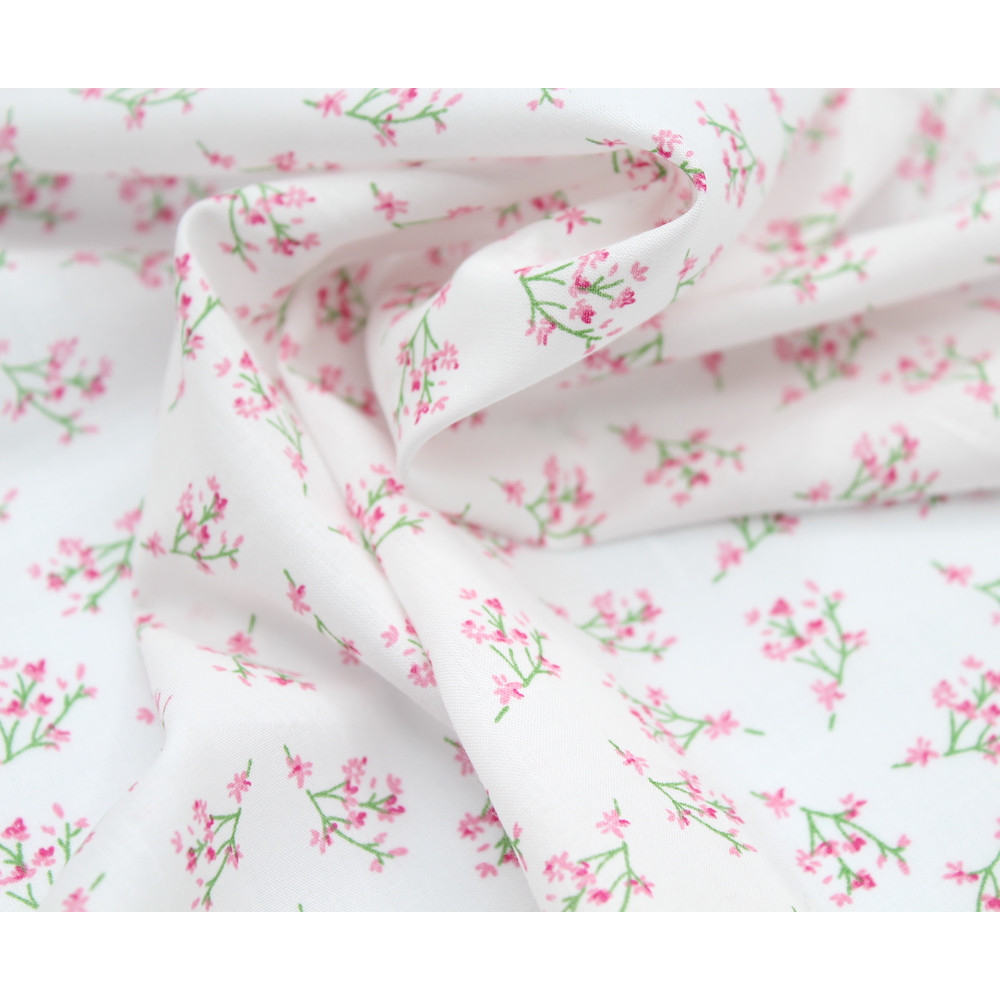 Batiste de coton bio SILKYNE à imprimé fleuri