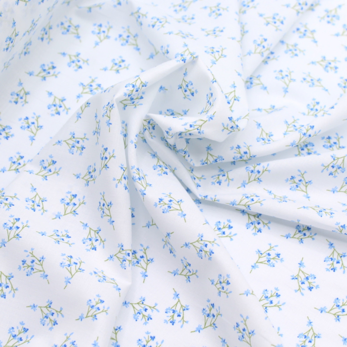 Batiste de coton bio SILKYNE à imprimé fleuri