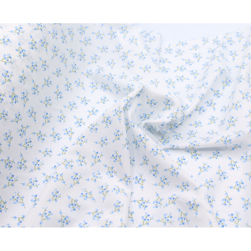 Batiste de coton bio SILKYNE à imprimé fleuri