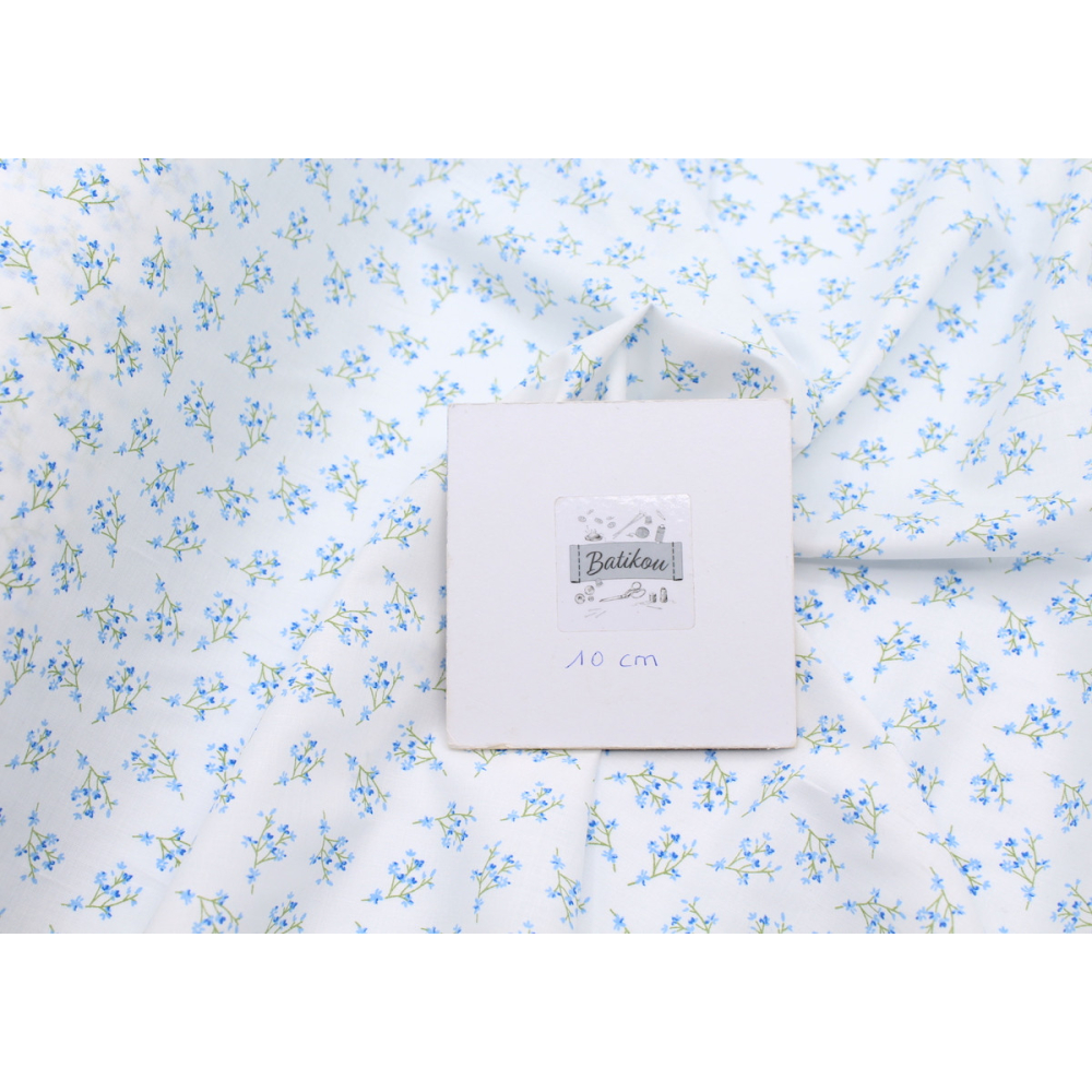 Batiste de coton bio SILKYNE à imprimé fleuri