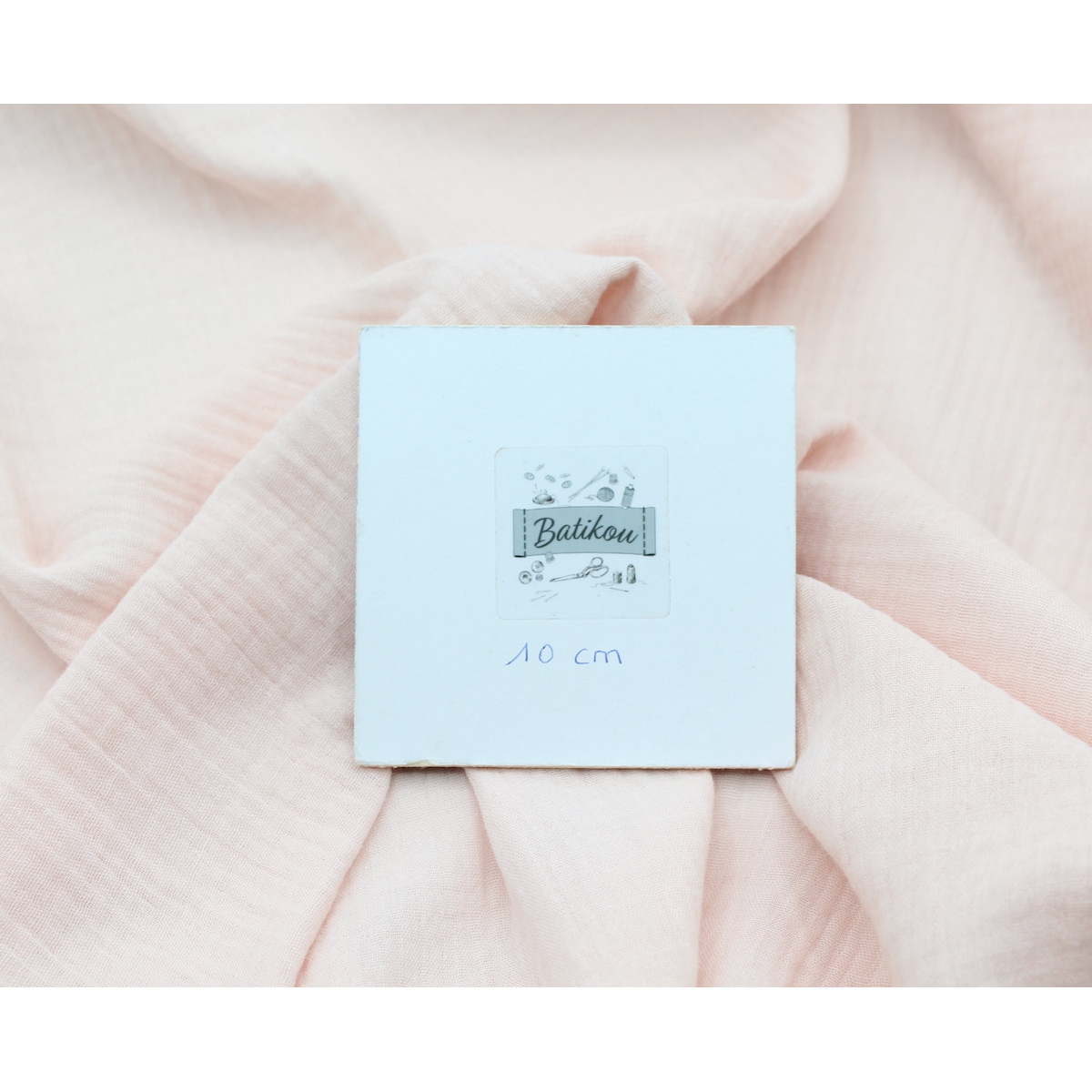 Double gaze de coton BIO unie rose nude Double gaze de coton BIO unie rose nude