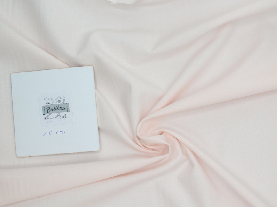 Popeline de coton douce qualité SWEET coloris uni rose nude