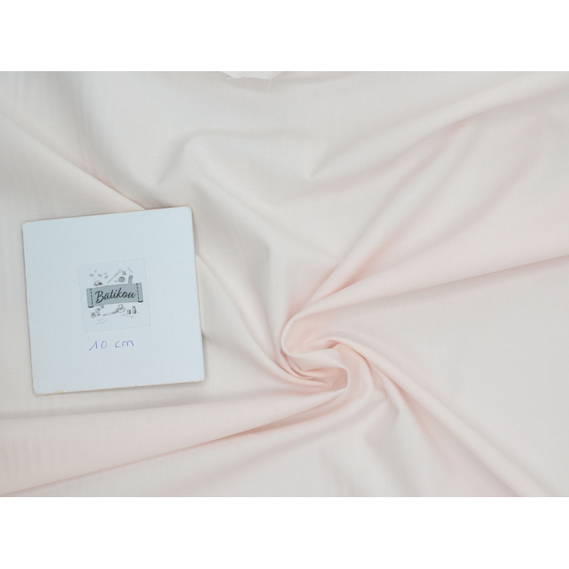 Popeline de coton douce qualité SWEET coloris uni rose nude