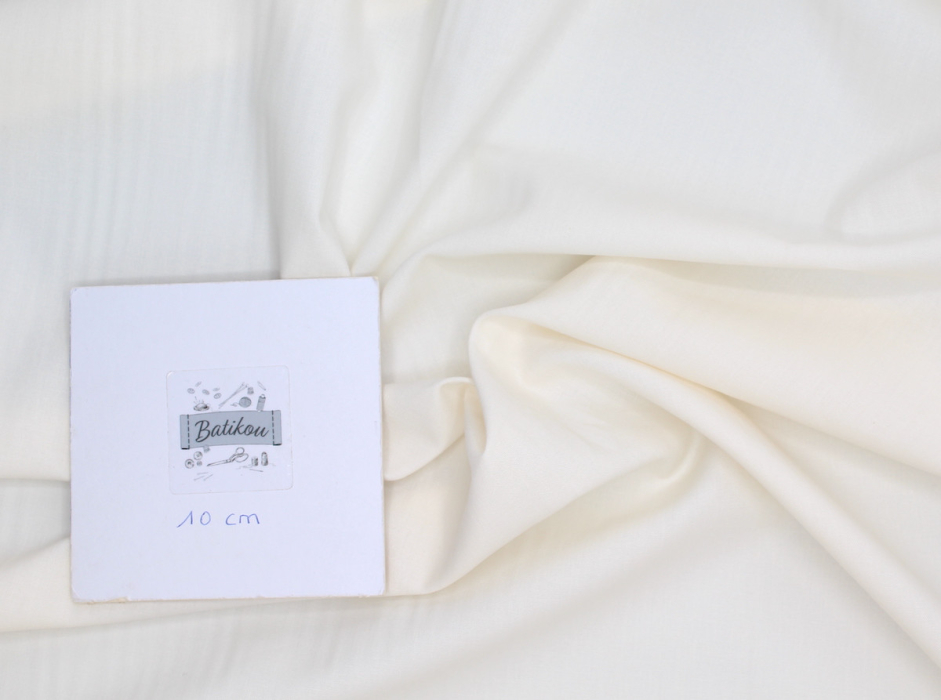 Popeline de coton douce qualité SWEET coloris uni écru