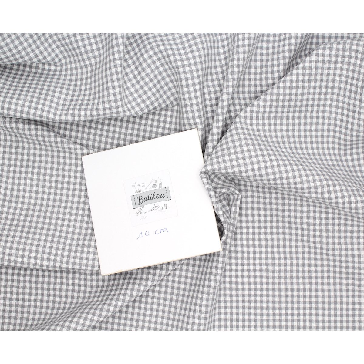 Coton vichy carreaux 2.7mm gris Coton vichy carreaux 2.7mm gris