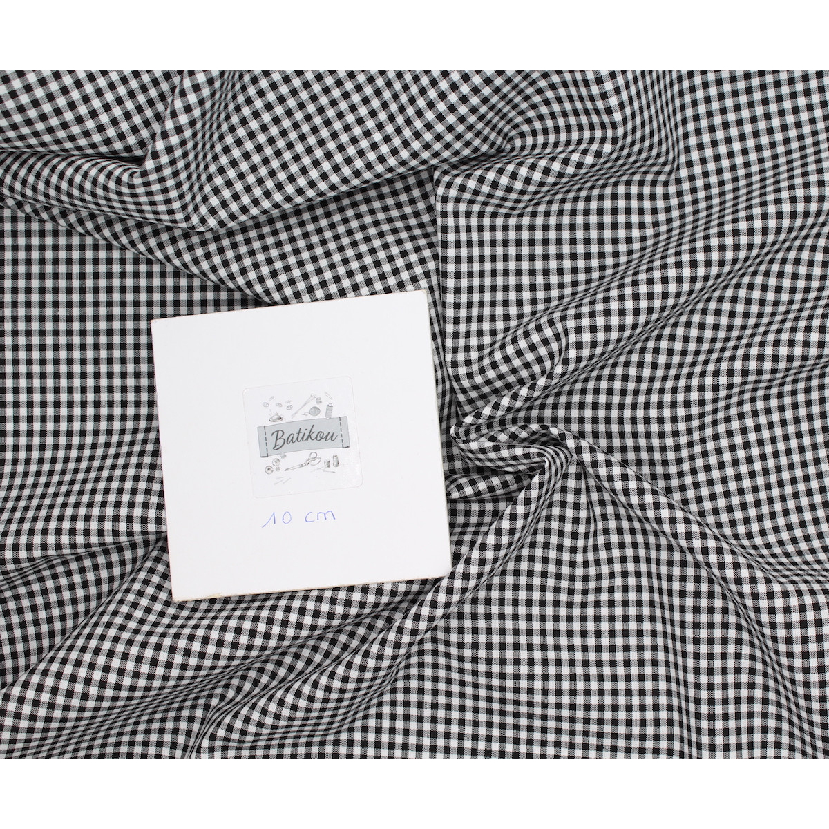 Coton vichy carreaux 2.7mm noir Coton vichy carreaux 2.7mm noir