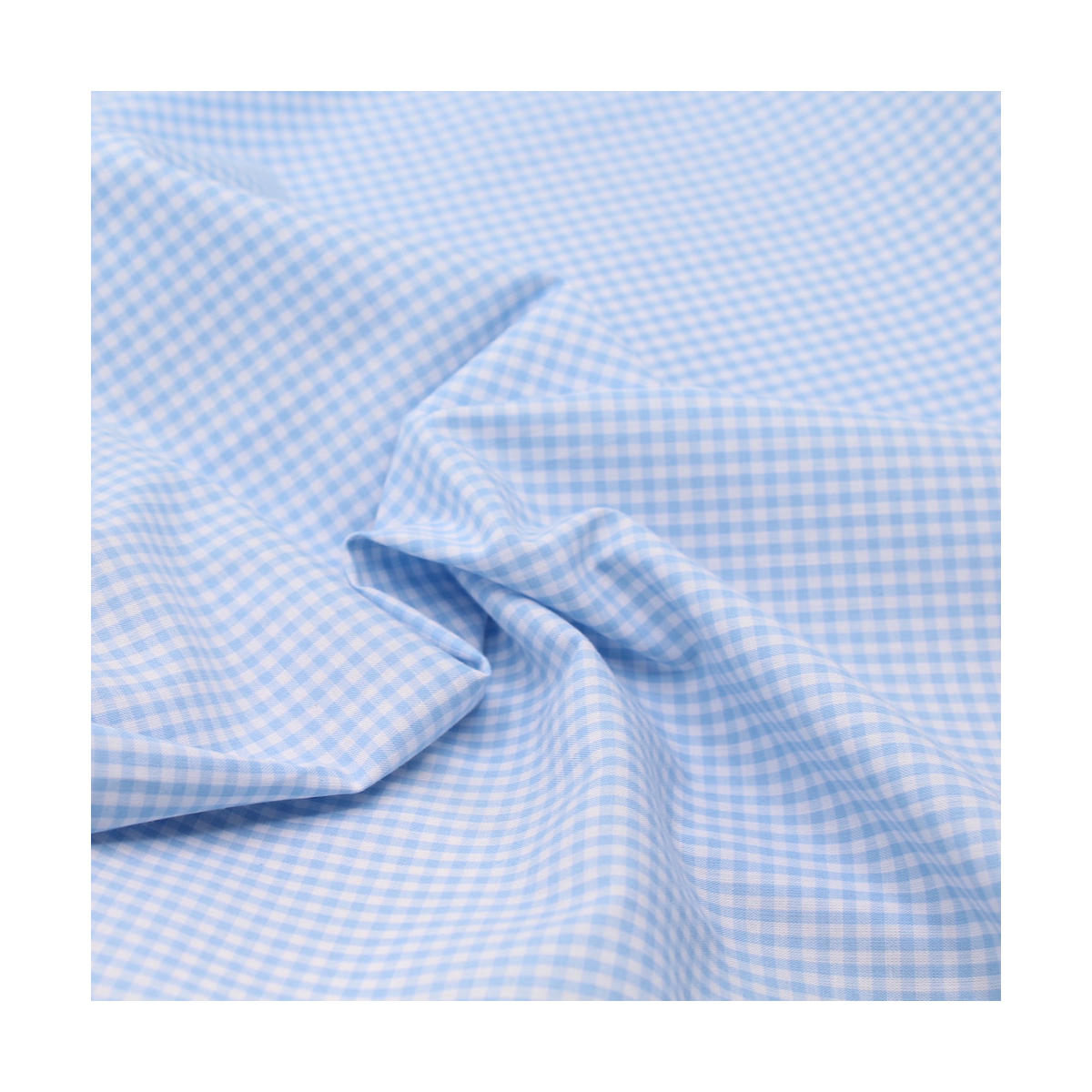 Coton vichy carreaux 2.7mm bleu ciel Coton vichy carreaux 2.7mm bleu ciel