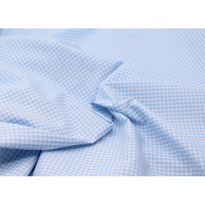 Coton vichy carreaux 2.7mm bleu ciel