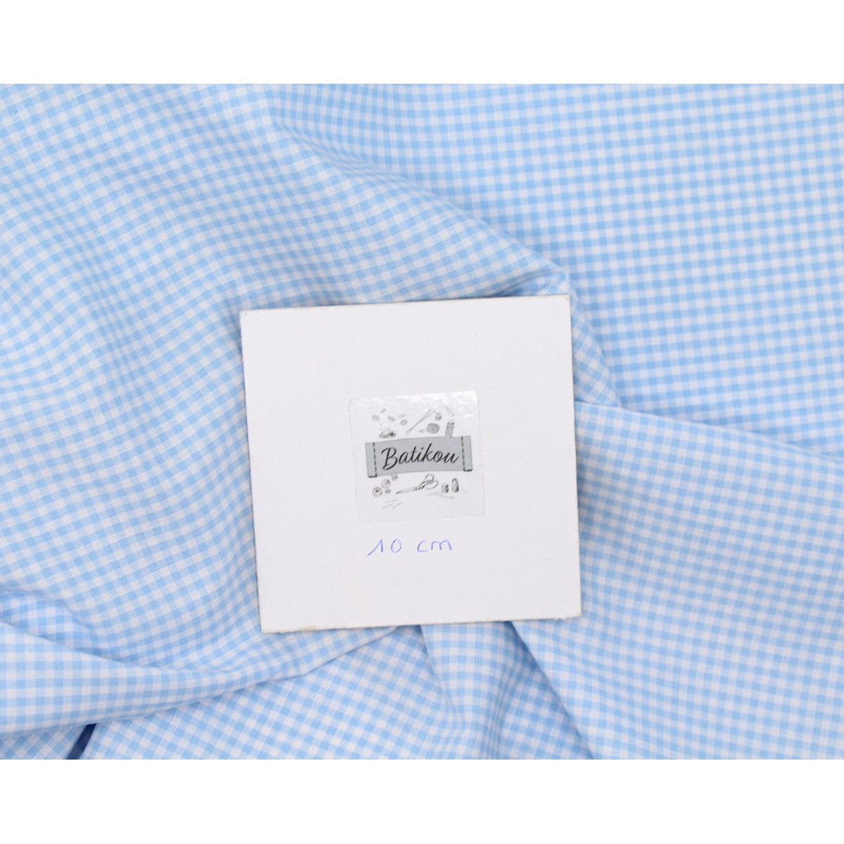 Coton vichy carreaux 2.7mm bleu ciel Coton vichy carreaux 2.7mm bleu ciel