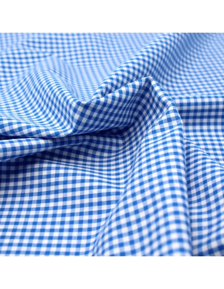 Coton vichy carreaux 2.7mm bleu royal