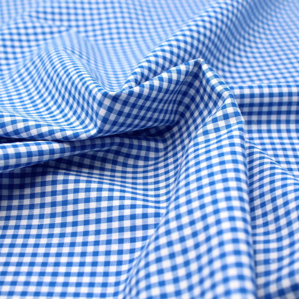 Coton vichy carreaux 2.7mm bleu royal