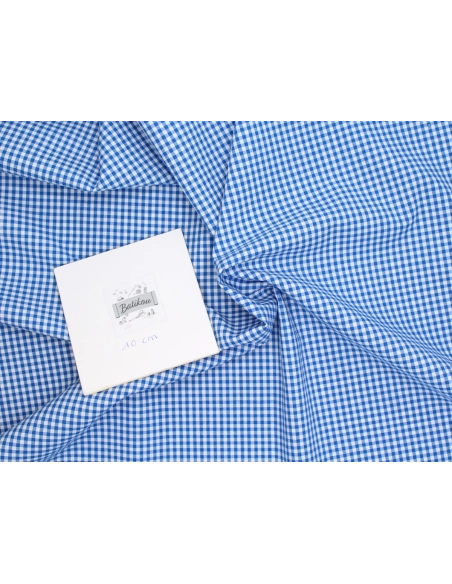 Coton vichy carreaux 2.7mm bleu royal