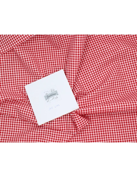 Coton vichy carreaux 2.7mm rouge
