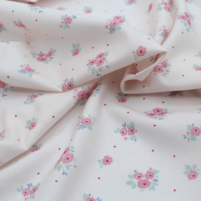 Batiste de coton imprimé exclusif Rozen / SILKYNE