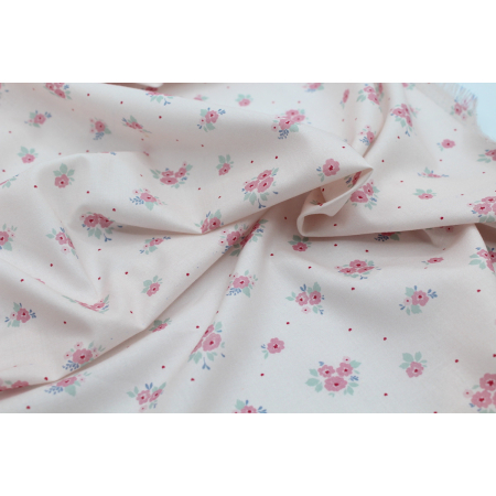 Batiste de coton imprimé exclusif Rozen / SILKYNE Batiste de coton imprimé exclusif Rozen / SILKYNE
