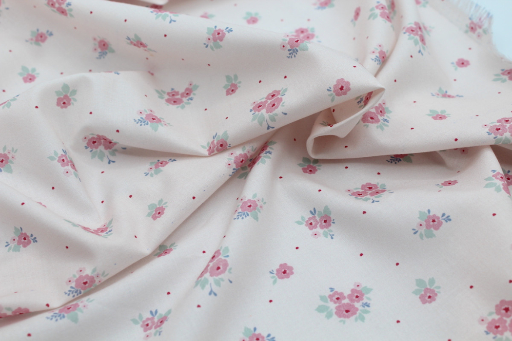 Batiste de coton imprimé exclusif Rozen / SILKYNE