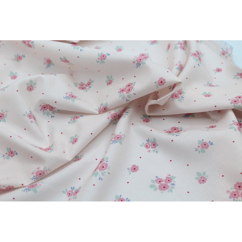 Batiste de coton imprimé exclusif Rozen / SILKYNE