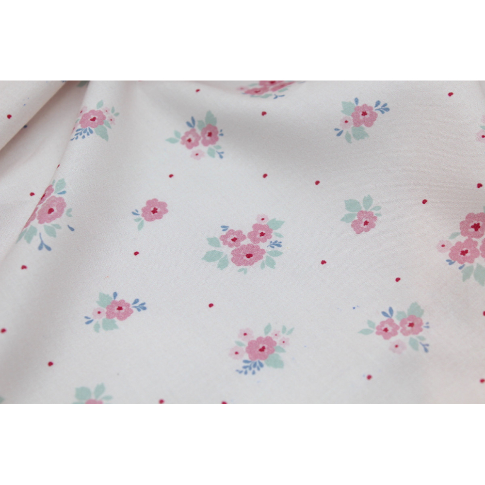 Batiste de coton imprimé exclusif Rozen / SILKYNE