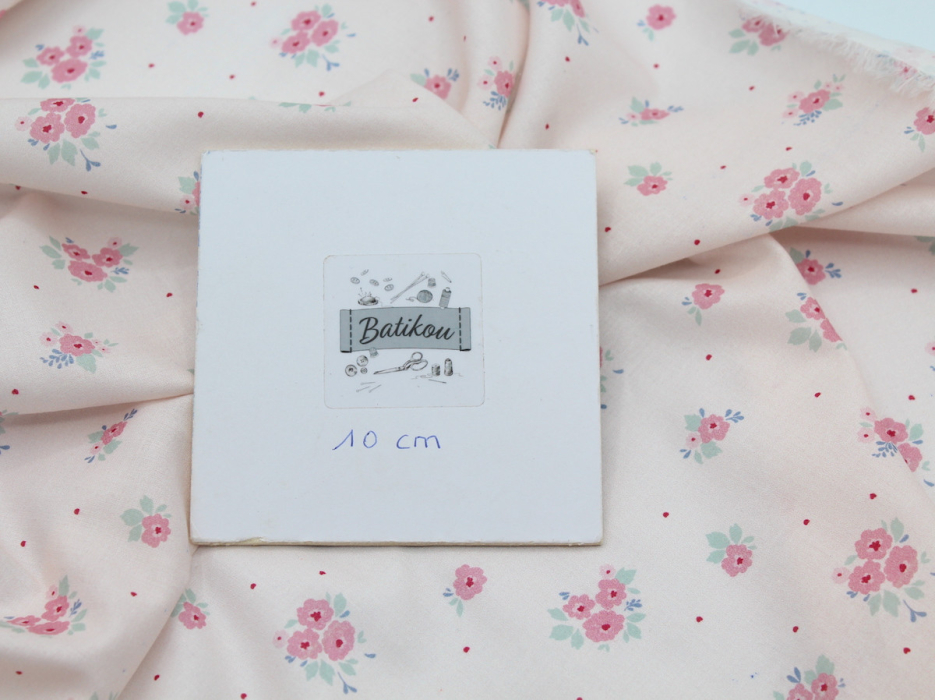 Batiste de coton imprimé exclusif Rozen / SILKYNE