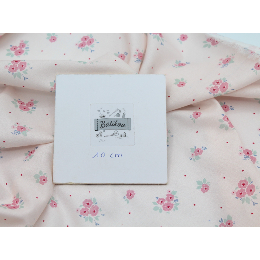 Batiste de coton imprimé exclusif Rozen / SILKYNE