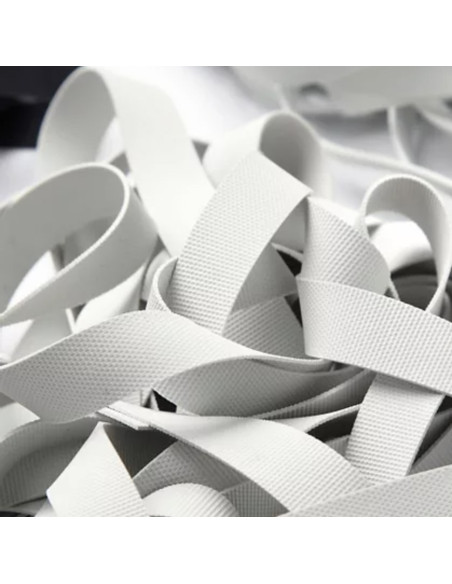 Elastique plat souple 6mm sans LATEX blanc x 1m
