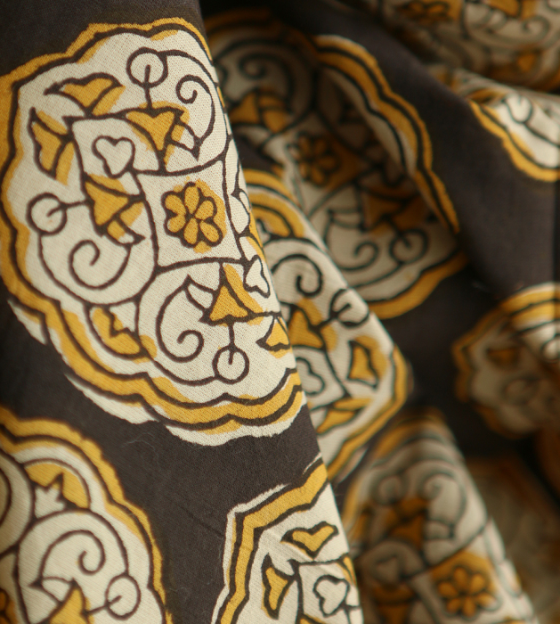 Rani - Tissu indien coton hand block traditionnel