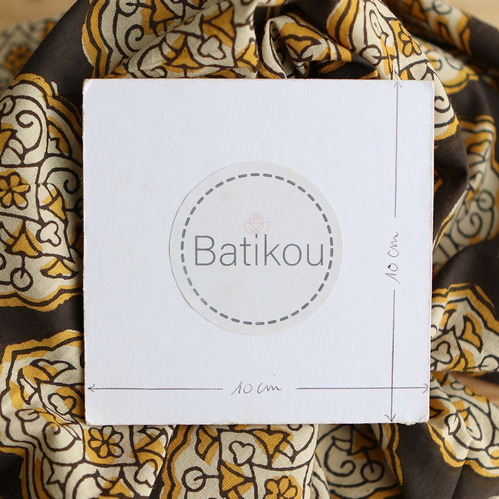 Rani - Tissu indien coton hand block traditionnel