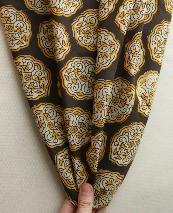 Rani - Tissu indien coton hand block traditionnel