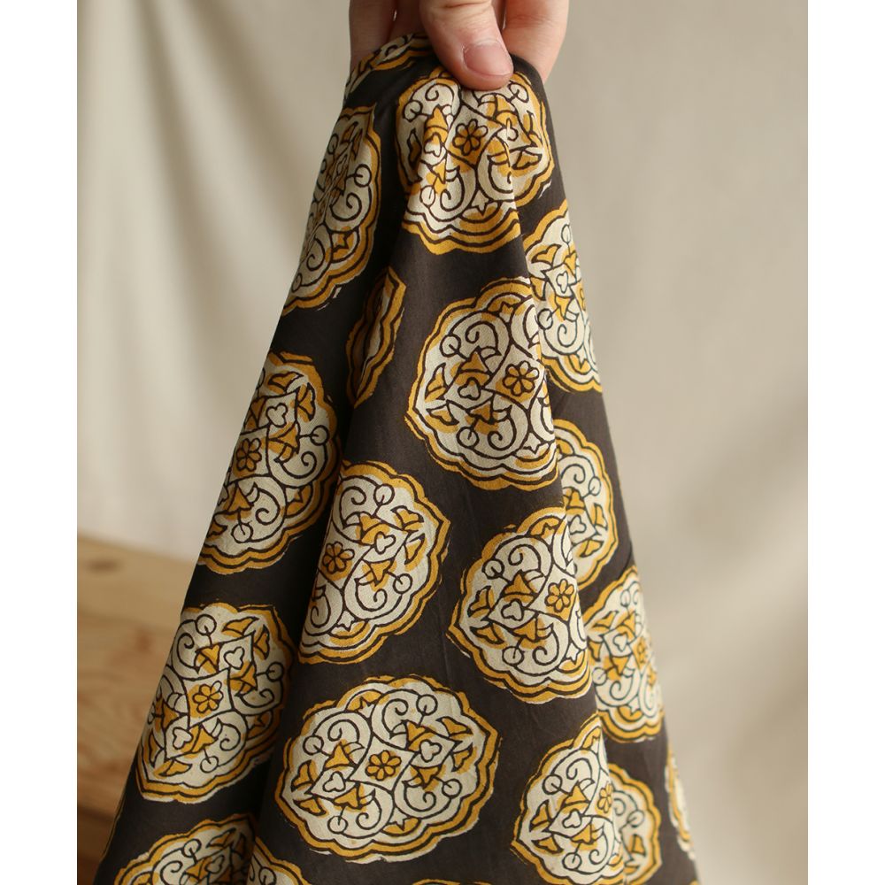 Rani - Tissu indien coton hand block traditionnel